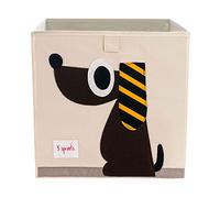 3 Sprouts - Boite Rangement Enfant - Cube de Rangement Tissu pour Jouets et Accessoires - Bac / Caisse Rangement Enfant - Boite Rangement Jouet - Idéal pour Enfants et Bébé - Chien