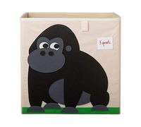 3 Sprouts - Boite Rangement Enfant - Cube de Rangement Tissu pour Jouets et Accessoires - Bac/Caisse Rangement Enfant - Boite Rangement Jouet - Idéal pour Enfants et Bébé - Gorille