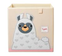 3 Sprouts - Boite Rangement Enfant - Cube de Rangement Tissu pour Jouets et Accessoires - Bac / Caisse Rangement Enfant - Boite Rangement Jouet - Idéal pour Enfants et Bébé - Lama