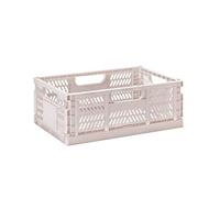 3 Sprouts - Caisse Pliable - Caisse de Rangement Plastique Pliable pour Enfants et Adultes - Rose