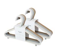 3 Sprouts - Ceintres pour Enfant - Ceintres Bébé - Cintres en Plastique Durable en Paille de blé pour Enfants et Tout-Petits - Lot de 30 - Assortiment - Crème+Gris+Brun