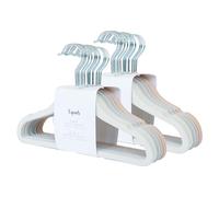 3 Sprouts Cintres Bébé en Velours, Antidérapants, Crème/Gris/Noisette