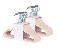 3 Sprouts Cintres en Velours pour Bébés et Enfants - Cintres Enfant/Bébé Antidérapants et Doux - Idéal pour Vêtements Bébé - Cintre Enfant Robuste - Lot de 30 - Rose