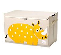 3 Sprouts Coffre à Jouets Enfant, Bac de Rangement, Rhinocéros