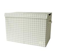 3 Sprouts - Coffre à Jouets Enfant - Boîte de Rangement Idéale pour Chambre et Salle de Jeux - Vichy Beige