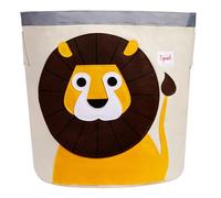 3 Sprouts, Conteneur de Rangement, Support à Jouets pour Enfants, Idéal pour Contenir Objets et Jeux, Décoré de Lion Jaune, Compatible avec Étagères 33x33x33 cm
