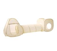 3 Sprouts Ensemble Tente et Tunnel - Tente de Jeux Enfant Tunnel - Idéal pour Jeux Intérieurs Amusants - Terrazzo - Beige