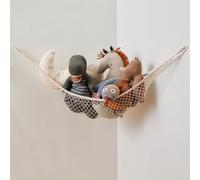 3 Sprouts - Filet Peluche à Suspendre - Rangement pour Chambre Enfant - Hamac pour jouets, doudou et animaux en peluche - Beige