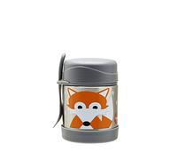 3 Sprouts Fox Bocal en acier inoxydable et fourchette Gris