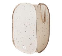 3 Sprouts Panier a Linge Pliable - Panier Linge Pliable en Tissu Animé - Paniers à Linge Pliables avec Poignées - Idéal pour Enfants et Bébé - Corbeille à Linge pour Chambre - Terrazzo Beige