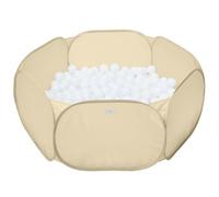 3 Sprouts - Piscine à balles pour Enfants - Piscine à balles pour bébé au Design Amusant - Idéal pour Jouer à l'intérieur - Tissu Durable (balles Non incluses) (Beige)