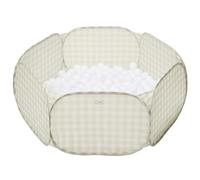 3 Sprouts - Piscine à balles pour Enfants - Piscine à balles pour bébé au Design Amusant - Idéal pour Jouer à l'intérieur - Tissu Durable (balles Non incluses) (Vichy Beige)