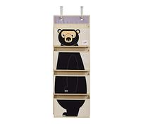 3 Sprouts Rangement porte à suspendre – Organisateur vêtements semaine mural en tissu – Ours