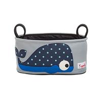 3 Sprouts - Organisateur Poussette - Sac Organisateur de Poussette avec Rangement - Organiseur/Sac Poussette Bébé - Pochette et Sac à Langer pour Poussette - Espace Compact - Baleine