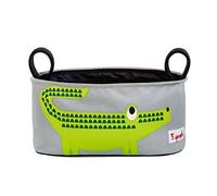 3 Sprouts - Organisateur Poussette - Sac Organisateur de Poussette avec Rangement - Organiseur/Sac Poussette Bébé - Pochette et Sac à Langer pour Poussette - Espace Compact - Crocodile