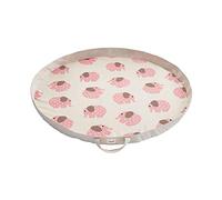 3 Sprouts Tapis de jeu Éléphant – Sac de rangement pour jouets – Rose