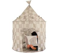3 Sprouts – Tente de jeu enfant intérieure et extérieure – Tissu recyclé – Damier beige