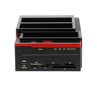 3 Station d'accueil pour 3 disques durs HDD IDE SATA 2,5"/3,5", avec lecteur de cartes UE et fonction de clonage