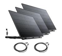 3 Stations Solaires 1305W Bifacial - Kit Plug & Play - Micro-onduleurs & Pieds Prémontés + Prise Intelligente + 2 Câbles