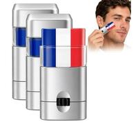 3 Stick Maquillage tricolore Bleu Blanc Rouge,Bâtons de Maquillage de Peinture pour le Visage,Accessoire Supporter France,Stylo Cosmétique Temporaire pour Événements Sportifs