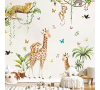 3 Stickers Chambre Enfant Stickers Muraux Animaux Jungle Muraux Enfant Style Simple et Moderne Adaptés Aux Garçons et Aux Filles Chambre de Bébé