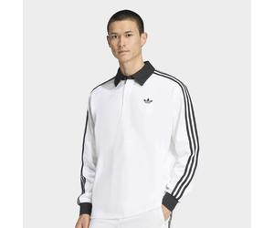 3 Striped Polo Longsleeve blanc XL