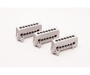 3 Stück A7-F2 Sammelklemme, Phasenklemme, fingersicher, grau, 7x 16mm²