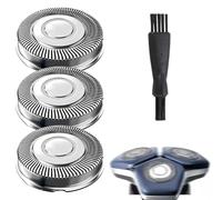 3 Stück SH71/52 Ersatzscherkopf Compatible with Philips, Series 7000 Rasierer Ersatzköpfe mit Reinigungsbürste, Nass Trocken Rasierer-Zubehör, Kompatibel mit Philips Series 7000(S7xxx)/S6600/ S6800