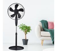 3-Stufen Ventilateur Pied Ozillierend Stand Glacière Noir Hauteur Mobile