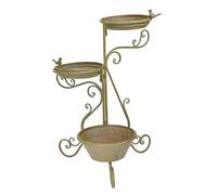 3-stufige Bain D'Oiseaux Romantique Décoration de Jardin pour Oiseaux Abreuvoir