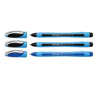 Schneider Slider Memo XB 150292 Lot de 3 stylos à bille, épaisseur de trait : XB, fabriqués en Allemagne, 2 x noir/1 x bleu