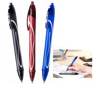BIC Stylos gel rétractables Gel-ocity Quick Dry Pointe moyenne 0,7 mm Bleu Boîte de 12