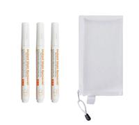 3 Stylos Détachants Instantanés, 1 Sac De Rangement Pour Crayons, Agent De Réparation De Blanchiment Des Vêtements