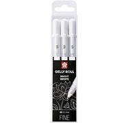 Sakura Stylos gel Gelly Roll Pointe fine 0,3 mm (05) Blanc brillant – Lot 3