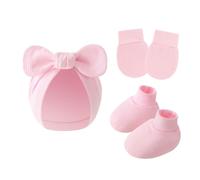 3 Sur 1 NOUVELLES HAUTES COVERS PETUS SETT SOFT BESSIONNANT COTTON ANTI SCRACKES GLANTS POUR 0 À 6 Mois Coton Bébé Coton Baby Hospital Couleur Neutre