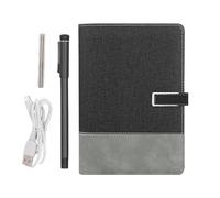 3 sur 1 Smart Pen, SmartPen Writing Ensemble pour la Prise de Notes, Synchronisation en Temps Réel Compatible pour Le Smartphone, Convertir en Texte, Stocker, Partager des Notes (Patchwork Gris Noir)