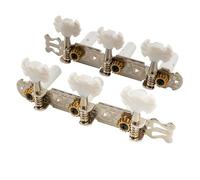 3 sur une plaque Lyra Style guitare classique têtes de Machine Tuning chevilles clés accordeurs ensemble, bouton papillon(Nickel)