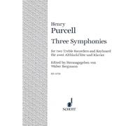 3 Symphonies: 2 treble recorders and piano. Partition et parties.