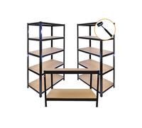 3 T-Rax Noires 180x90x45cm & Etabli Q-Rax Noir 120 x 60x 90cm - Capacité 4600KG