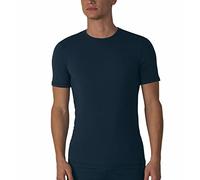 3 T-shirts Intime Homme Coton Chaud Thermique Col en V et Col Rond Paquet de 3 T Shirt Manches Courtes Coton Chaud, 3 col rond bleu, 3XL