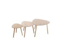 - 3 Tables d'appoint bois Mileo - Marron - Mileo