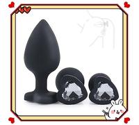 ̣ σ 3 Tailles Différentes De Jouets En Silicone En Forme De Cœur Noir, Cadeaux.