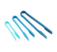 3 tailles Pinces de pain, grille-pain pinces Purple Toaster Set Bread Camps Not Slip Food Tongs HEAT Cuisine Baking Tools Espace SAVING SHERNING SALAD FLAT (Blue)
