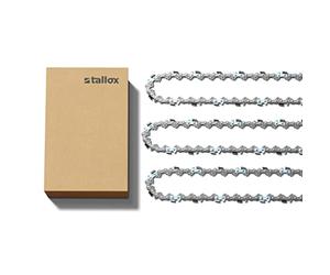 3 tallox Chaînes de tronçonneuses à faible rebond 3/8" 1,1 mm 52 maillons longueur de guide-chaîne 35 cm compatible avec F016800257 BOSCH: AKE35, AKE35S, AKE35/17S, AKE3500E, AKE35/18S, AKE35/19S, Makita: DCS3400TH, DCS3410TH, DCS 34, ,UC 3510A, EL-UC 210 R, EL-UC 410 R, DCS 34, UC 3520 A
