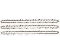 3 tallox Chaînes de tronçonneuses à gouges carrées 3/8" 1,6 mm 72 maillons longueur de guide-chaîne 50 cm compatible avec Stihl