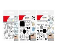 3 tampons transparents - plantes & papillons Transparent G