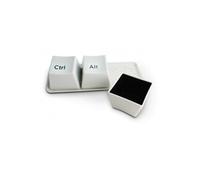 3 tasses touches ordinateur Ctrl, Alt, Del 3 mug avec plateau noir