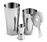 3-teiliger Edelstahl Boston-Shaker Set: WANDGU 450ml + 600ml Cocktailshaker Barset, 304 Edelstahl Boston-Cocktailshaker, Professionelle Bar Tools für alle Barkeeper und Zuhause Cocktail Liebhaber