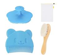 3-teiliges Baby-Kamm-Set babybürste Baby-Haarbürste Le set de peigne pour bébé élimine efficacement les croûtes de lait, nettoie doucement le cuir chevelu des nouveau-nés et des nourrissons et le