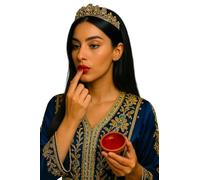 3 Teinture Rouge a lévres Marocaine Naturelle 2-en-1 Lèvres & Joues - Hydratante, Longue Tenue, Fait Main - Pot en Terre Cuite Traditionnelle - Sans Produits Chimiques - Universel - Générique